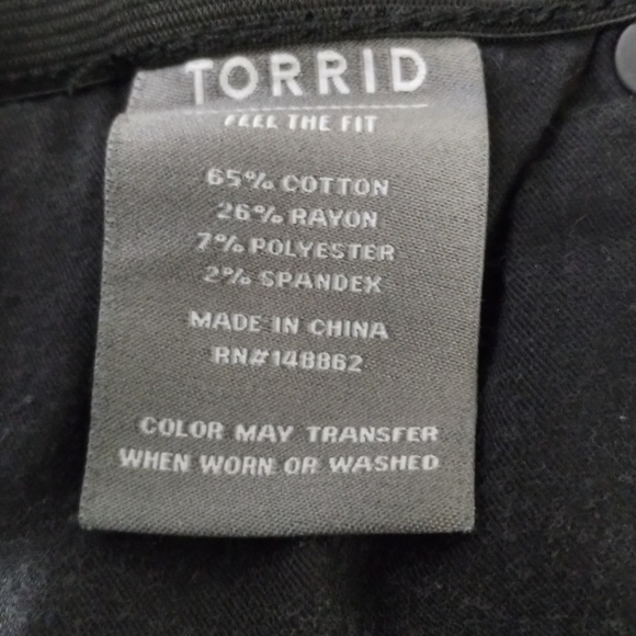 Torrid Black Sky High Skinny Premium Stretch Distressed Jean Plus Size 18 - Picture 6 of 7